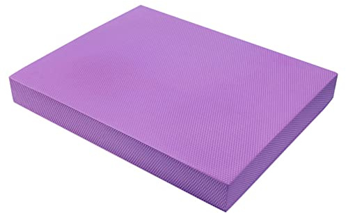 Ausla TPE-Balance-Pad, Rutschfeste Yogamatte, Kissen für Rumpftraining, Tragbares Schaumstoffpolster für Plank-Übungen, Größe 15,7 X 13,0 X 2,0 Zoll (Dunkles Rattan-Lila)