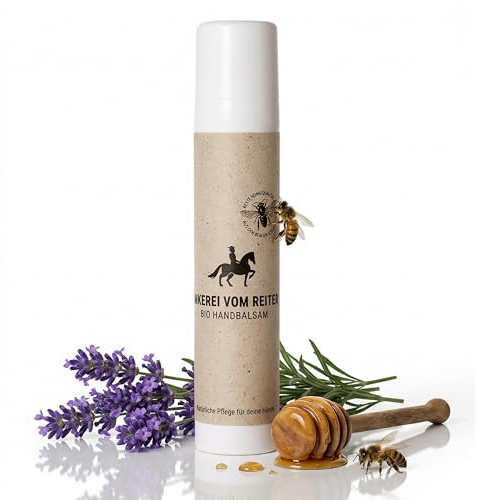 VOM REITER Bio Handbalsam mit Gebirgshonig – Bio zertifizierte Naturkosmetik Handcreme für trockene rissige Hände – Intensivpflege & Feuchtigkeit – Handgemacht in Österreich