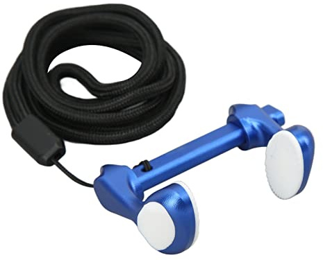 Phefop Pince-Nez de Plongée avec Cordon, Bouchon de Nez de Natation Ajustable en Alliage D'aluminium Antidérapant et Antirouille pour L'apnée, Le Snorkeling et la Natation en Bassin, (Blue)