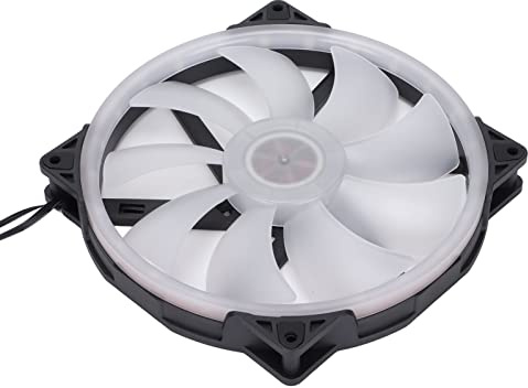 Bamjour ARGB Large Air Volume Case Fans, 200mm Hydraulic Bearing Silent RGB Computer Fan with 4PIN PWM, 95CFM Airflow, Compatible with & RGB Sync