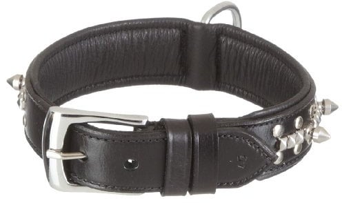 Nobby Leder Halsband Delgado, schwarz 45 cm (38-43 cm), 30 mm, 1 Stück