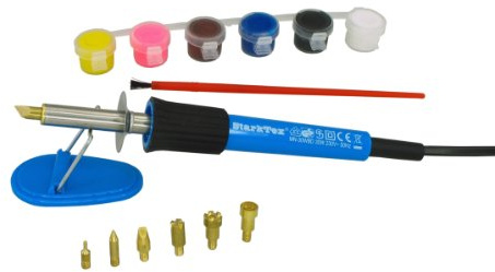 Starktex STT58133 Pyrography tool 30W with 7 tips and paints, Blue
