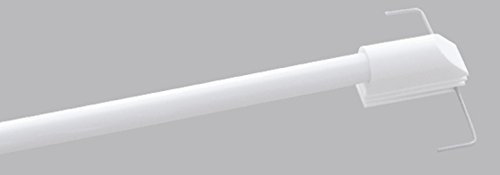 Good Life Klemmfix Gardinenstange Scheibenstange 85-135 cm Vitragestange Klemmstange Vitrage Weiß ohne zu Bohren Cafehausstange ausziehbar Spanndeko