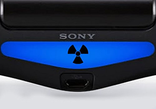 Play Station PS4 Lightbar Sticker Aufkleber Invertiert Radioactive (schwarz)