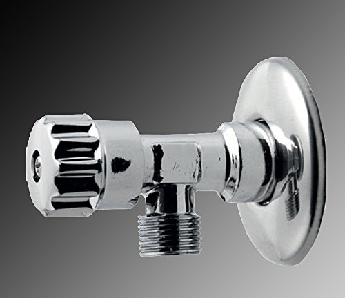 Eckventil Eckhahn Kugelhahn 1/2 Zoll Chrom mit Rosette Nr.5316