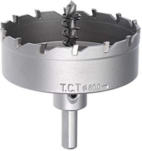 sourcing map Scie Cloche Carbure Trépan Scie à Trou 80mm Diamètre de Coupe pour 0.5mm-3mm Acier Inox 5mm Métal Feuille