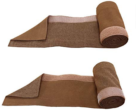 Royal Designs, Inc. VCO-1002BB-2 Adjustable Neoprene Cable Management Sleeve with Touch Fastener, 4 ft Long, Reversible Brown / Light Brown Color Combinations, Set of 2