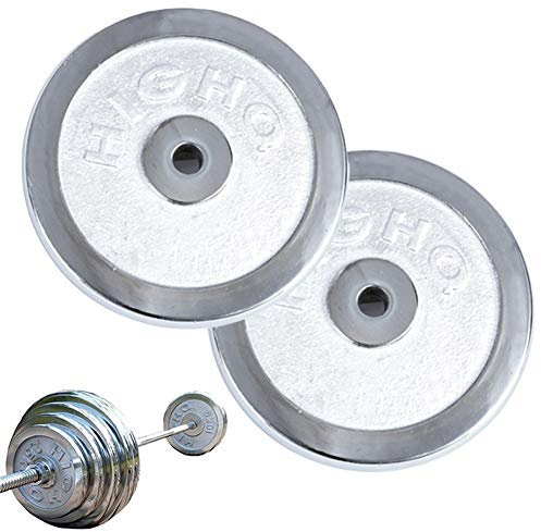 Langhantel Gewichtsscheibe - 2 PC Galvanisieren Gewichtheben Platte Langhantel Hantelscheibe aus Edelstahl,3cm-Hole,7.5kg(1Pair)