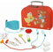 goki 51009 Arztkoffer 10-teilig – Doktorspielzeug aus Holz und Textil, Kinder-Arztset mit Stethoskop, Thermometer, Spritze, Rezeptblock & Zubehör, für kreatives Rollenspiel, 25 x 8,5 x 23 cm