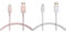 Amazon Basics Nylon Braided Lightning to USB A Cable - MFi Certified iPhone Charger, Rose Gold, 0.9 m & Nylon Braided Lightning to USB A Cable - MFi Certified iPhone Charger, Silver, 0.9 m