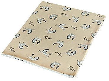 1buy3 Jersey Stoff Gemustert zum nähen | 92% Baumwolle, 8% Elasthan | Kinderstoff | Baumwolljersey | Muster: Zebra beige | 100cm x 160cm | Grundpreis je m² = €8,43