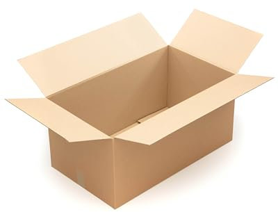 KK Verpackungen Versandkartons 750 x 430 x 350 mm Braun 1-wellig (Außenmaß 756 x 436 x 360 mm) | 1 Stück, Faltkartons Kartons für Versand als DHL Paket Hermes Paketklasse L DPD GLS Paketklasse XL