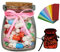 Glass Jar of Smiles Memory Jar - Thoughtful Gifts for Boyfriend/Girlfriend - Capsule Love Letter - Wishing Bottle for Children - Valentines Day/Birthday