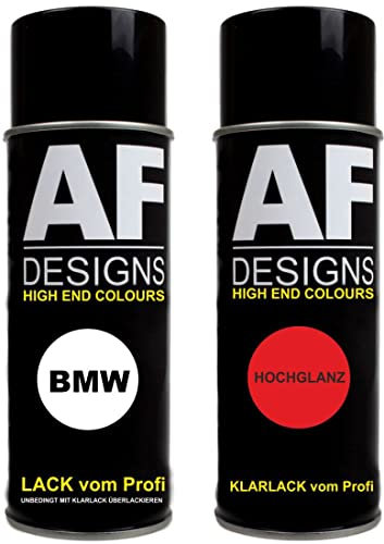 Autolack Spraydose Set für BMW 960 Aliminium Silber Metallic Matt Klarlack Autolack Basislack Sprühdose