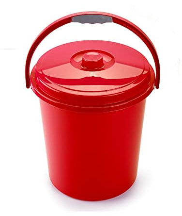 AC - Cubo de Basura ECO 21L - Incluye asa - Reciclaje - Fabricado en plástico Resistente. - Ideal para el hogar, trabajo, hostelería, etc. Color Aleatorio (Rojo - Verde - Azul)