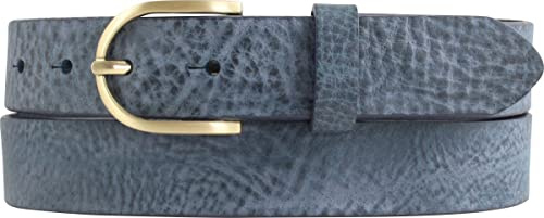 BELTINGER Damen-Gürtel aus weichem Vollrindleder Vintage-Look 3 cm | Leder-Gürtel für Damen 30mm | Schmaler Gürtel Used-Look mit goldener Gürtelschnalle