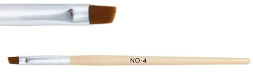 NÉONAIL Naturgelpinsel Nr. 4 aus Holz Gekürzt - Pinsel - Polygel - Nail Art - Nägel - Gel Nägel - Nageldesign Pinsel für Gelnägel