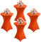 KAYBTNT 4er Set Stehtisch Hussen, Spandex Stretch Stehtischhussen für Bistrotisch, Tischhussen für Stehtische Ø 60-80cm, Elegante Tischdecke für Bankett Hochzeit Geburtstag Party,Orange,80x110cm