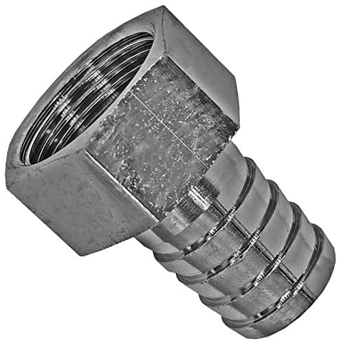Chrom Fitting aus Messing | Schlauchtülle mit IG | Innengewinde 3/4 Zoll x Tülle Außen Ø 25mm