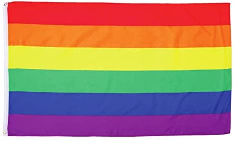 Isideco LGBTQI+ Flagge 6-farbige Regenbogen Fahne 90x150cm CSD