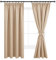 DWCN Vorhänge Blickdicht Gardinen mit Kräuselband Vorhang Schlafzimmer 2er Set H 183 x B 117 cm, Warm Verdunkelungsvorhang mit Vorhang-Krawatten Thermovorhang für Wohnzimmer, Beige