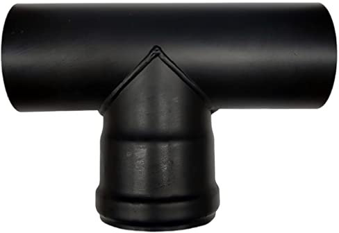 Tubo a T per Stufa a Pellet in Ferro Nero Opaco Maschio Maschio Ø 80mm + Femmina Ø 80mm
