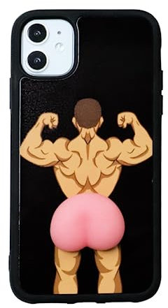 TRADAY, Witzige, ultra schrille Handyhülle mit Prachtkerl-Motiv, kompatibel mit iPhone 11, verrückt und skurril
