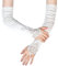 Naapesi Lange Satin Handschuhe - Damen Classic Abendhandschuhe Mit Spitze Für Braut, Tanz, Verkleidung, Hochzeit, Abschlussball, Halloween (Weiß)
