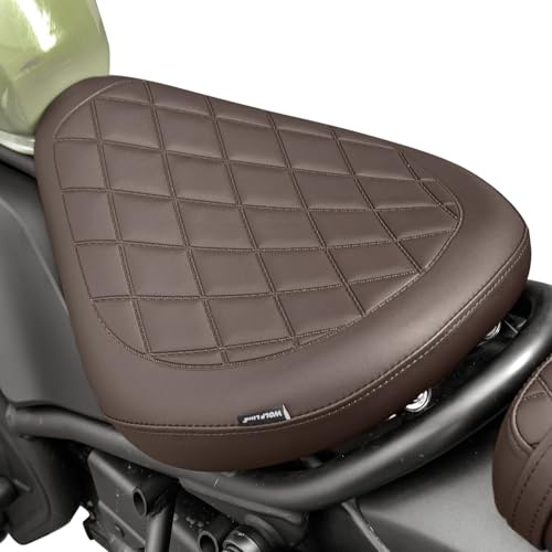 Fahrersitz Sitzbank für Rebel CMX 500 300 2017-2024 2025 2026 (Braun) | Bequemer, Guter Halt für den Lendenbereich, Modernen Auftritt, Solo Komplettsattel Sitz