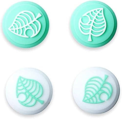 SquarezhenBo 4 x grüne Daumengriffkappen, Joystick-Kappe für Lite, weiche Silikon-Abdeckung für Joy Con-Controller, Zubehör