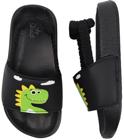 Youecci Sandales pour Garçons été Enfants Plage Piscine Pantoufles Plat Antidérapant Douche Pantoufles Green Dinosaure Vert 31 EU