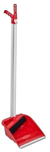 URBNLIVING Long Handled Upright Indoor Plastic Dustpan & Floor Brush Sweeper Cleaning Set