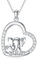 ROMANTICWORK Elefant Kette 925 Sterling Silber Herz Elefan Anhänger Halskette Elefant Schmuck Geschenke für Damen Mädchen