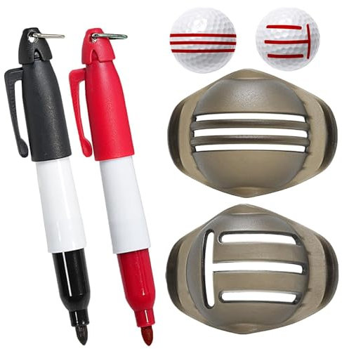 Golf Ball Drawer - Drawing Alignment Scribe Tool Stencil, Golf Ball Storage Box | 2.52x1.85 Inches Bright Color Golf Ball Identification Tool for Enthusiast Professions and Novice (Black)