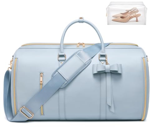 Kleidersäcke für Reisen für Damen, Hell, blau, Full Zipper, Riemenart: