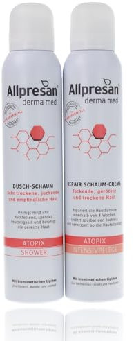 Allpresan Derma med ATOPIX INTENSIVPFLEGE Schaum-Creme 200ml im SET mit ATOPIX SHOWER Dusch-Schaum 200ml