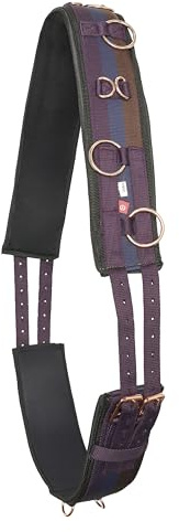 Imperial Riding Longiergurt „IRH Deluxe Extra“, ergonomische Formgebung mit Widerristfreiheit und Metallringen, Multi Bordeaux, Pony