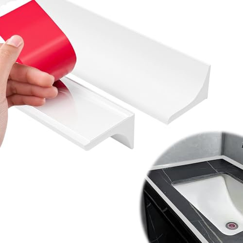 GUOYOU Barrière de Douche Pliable Seuil de Douche Barrage D'Eau Joint Douche Joint Porte Douche Joint Salle de Bain Seuil de Porte Joint Paroi De Douche L Type 1 M pour Baignoire Coins Évier Cuisine