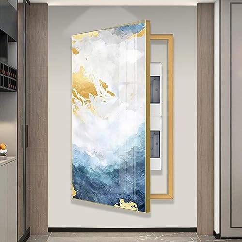 Verteilerkasten Dekorative Malerei, Elektrischer Kasten Zähler Abdeckung Verteilerkasten Flip Meter Elektrische Panel Malerei Zähler Verstecken Gemälde Dekoration, D （Gold）, 50 * 70cm