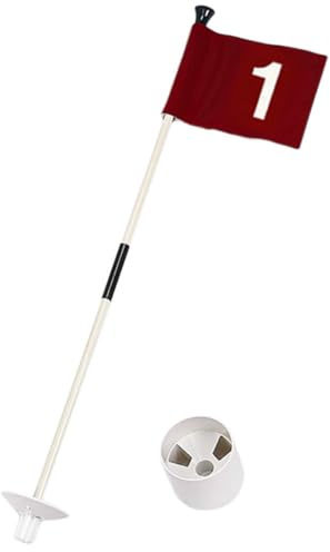 BESPORTBLE 1Satz Golf Flagpole mit Übungsflagge Hochwertige Golffahne für Trainingsplätze Nummerierter Flagge für Präzises für Golfer und Outdoor-aktivitäten