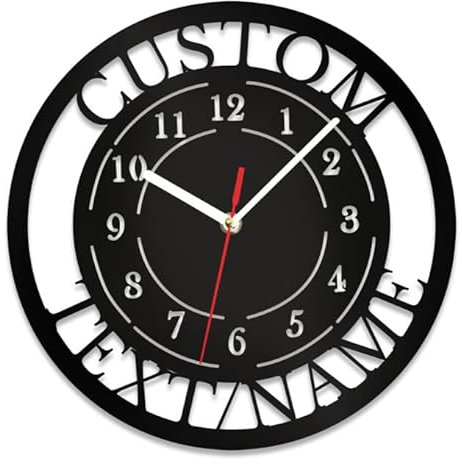 DGJSSK Orologio da Parete in Metallo Vintage Personalizzato con Logo e Nome, Regalo per la Casa, per Muratori, Riparatori, Falegnami, Garage Industriali, Strumenti per L'ufficio con 7 Luci Colorate
