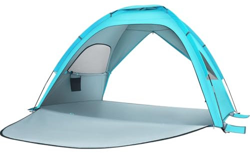 FOYTOKI Camping Strandzelt up Strandurlaub Beach Tent Strandsonnenschirm Beach Tent Sun Shelter Sonnenschutz Strandzelt Sonnenschutz Strand Windfang Strand