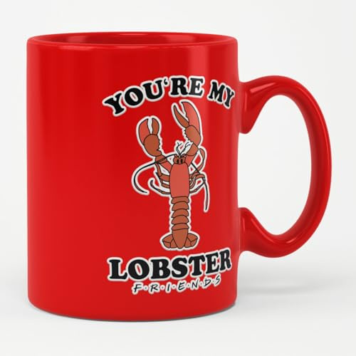 FRIENDS Licenciado oficialmente You're My Lobster Taza cerámica de café (Rojo)
