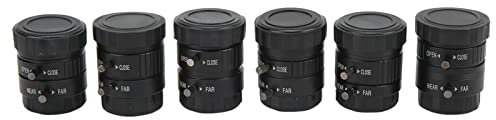 CS Mount Objektiv Set 6 Stück 3MP manuell einstellbar 4mm 6mm 8mm 12mm 16mm 25mm Aluminiumgehäuse für Überwachungskamera Sicherheit