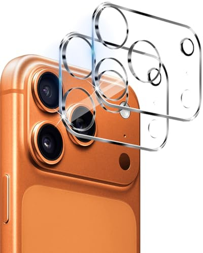 GEEMEE per iPhone 17 Pro Max Pellicola Fotocamera Protezione, 2 Pezzi 9H Camera Vetro temperato, Anti Graffi HD Trasparenza Fotocamera Protettiva Screen Protector Film