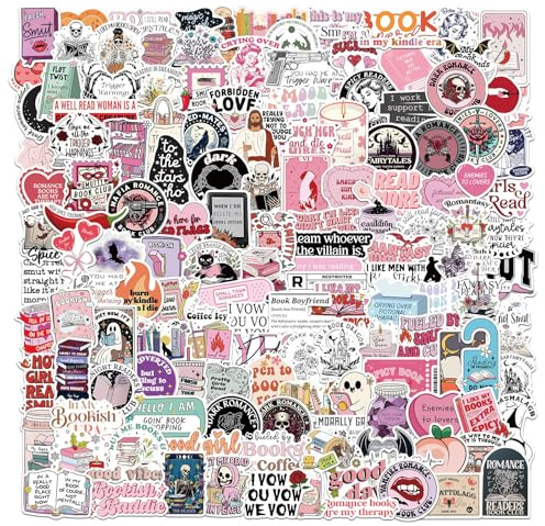 VelvetGlow Romance Book Aufkleber 150 Pcs, Wasserdichtes Holographisches Glitzer Vinyl FüR Kindle, Ipad, Laptop, Journal, Wasserflasche, Scrapbook, äSthetische Geschenke FüR Buchliebhaber