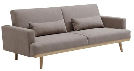 Vente-unique - Schlafsofa 3 Esme - Polyester - Taupe