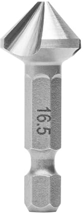 ENT 45684 Kegelsenker HS, Durchmesser (D) 16,5 mm, GL 40 mm, E 90°, S 1/4 6-kant Bit Aufnahme