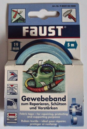 Faust Gewebeband zum Reparieren, schützen u. verstärken, Farbton Gelb / 19 mm x 5 m