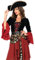 LEG AVENUE 85214 - Cruel Seas Captain Kostüm Set, 2-teilig, Größe M, schwarz/burgundy